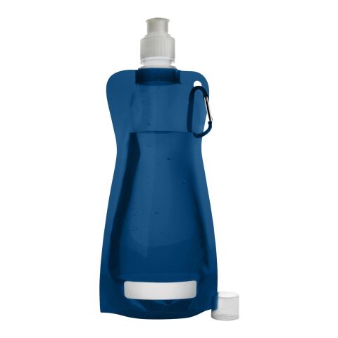 Werbeartikel Trinkflasche 'Basic' aus Kunststoff – Blau – mit Logo bedruckt