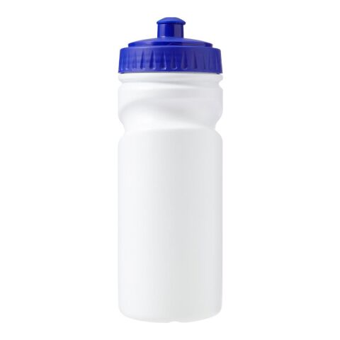Werbeartikel Recycelte Kunststoff Trinkflasche 500 ml Livorno Schnellverschluss auslaufsicher BPA-frei Lasergravur geeignet – Blau – mit Logo bedruckt