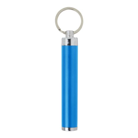 Werbeartikel Schlüsselanhänger LED-Taschenlampe Zola Spot-it mit Leuchteffekt bei Gravur Logo leuchtet auf ABS – Hellblau – mit Logo bedruckt