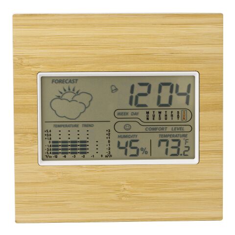 Bambus Wetterstation with Kalender und Alarm