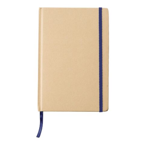 Nachhaltiger Werbeartikel Notizbuch aus recyceltem Papier (A5) Gianni – Blau – mit Logo bedruckt