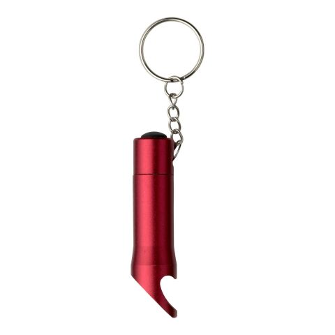 Werbeartikel LED-Lampe 'Keylight' aus Metall – Rot – mit Logo bedruckt