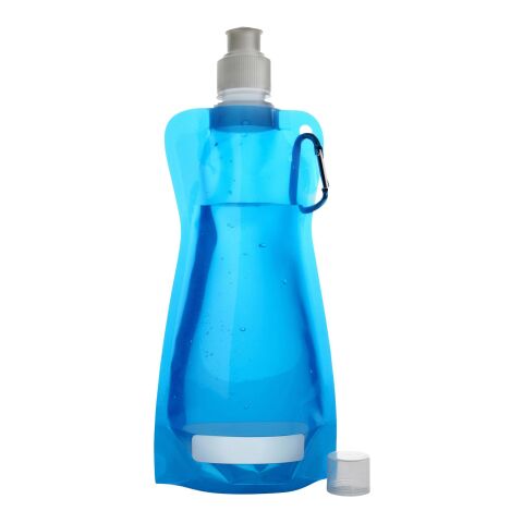 Werbeartikel Trinkflasche 'Basic' aus Kunststoff – Hellblau – mit Logo bedruckt