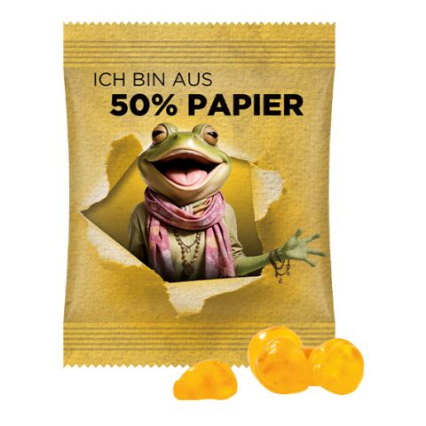 Minitüte 15g, Vitamin-Fruchtgummi weiß | ohne Werbeanbringung | Folie 50% Papier