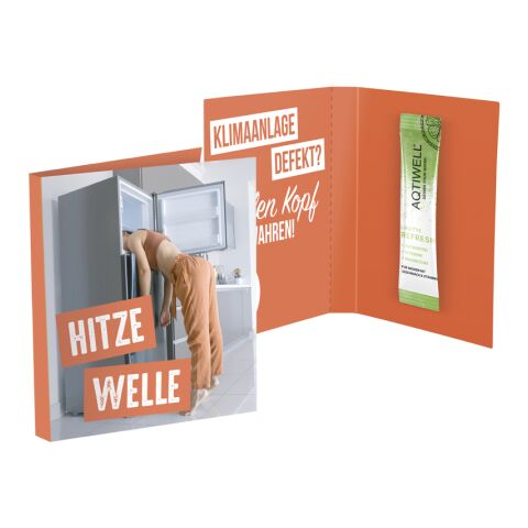 Werbekarte Midi Aqtiwell® 4c Euroskala | Aqtiwell® REFRESH Limette