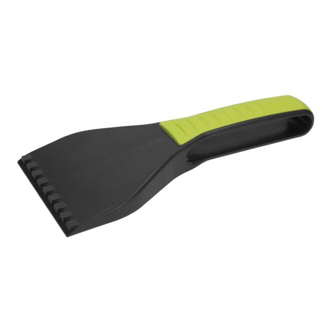 Werbeartikel Eiskratzer TopGrip - Clean Vision – weiss/schwarz – individuell bedruckbar mit Anti-Rutsch-Griff robuster Eisschaber