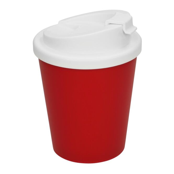 Werbeartikel Kaffeebecher Premium Deluxe – rot – mit Logodruck 0,25 l für die Büroküche