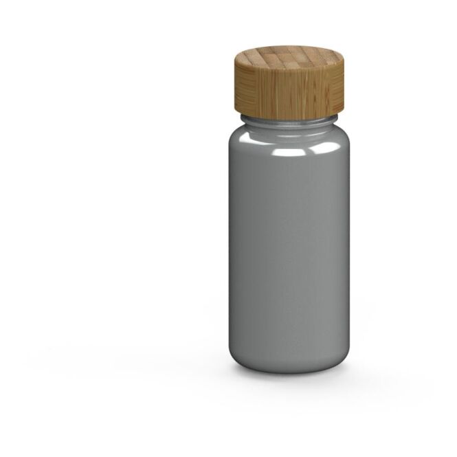 Werbeartikel Trinkflasche Natural – silber – mit Logo bedruckt 400 ml aus Tritan BPA-frei auslaufsicher nachhaltig für Sportevents