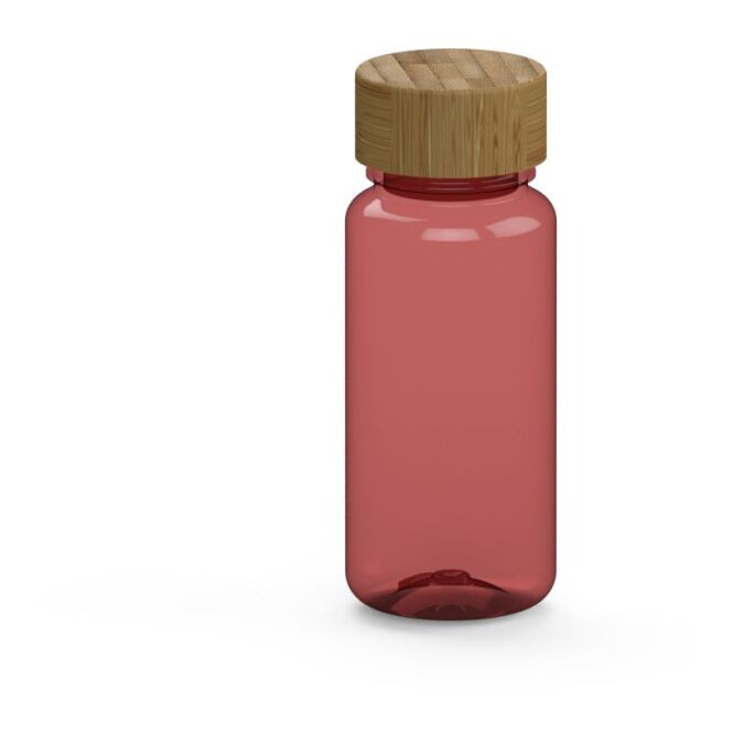Werbeartikel Tritan Trinkflasche Natural – rot – mit Logo bedruckbar 400 ml auslaufsicher BPA-frei nachhaltig für Sportevents