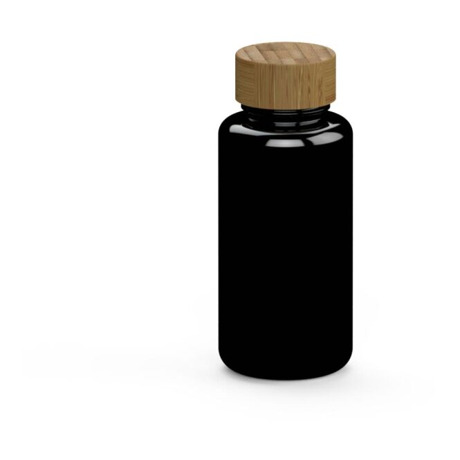 Werbeartikel Trinkflasche Natural – schwarz – mit Logo bedruckt 700 ml Tritan nachhaltig auslaufsicher für Sportevents & Turniere