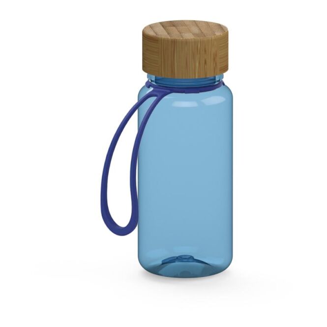 Werbeartikel Tritan Trinkflasche Natural – trend-blau – mit Logo bedruckbar 400ml nachhaltig auslaufsicher für Sportevents & Turniere