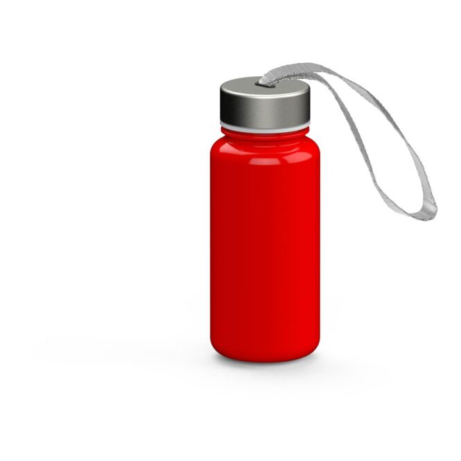 Werbeartikel Trinkflasche Pure – rot – bedruckbar 400ml Tritan auslaufsicher mit Schlaufe für Sportevents & Turniere