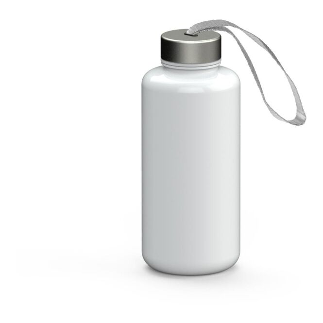Werbeartikel Tritan Trinkflasche Pure – weiss – mit Logo bedruckt 1,0 l auslaufsicher für Sportevents & Turniere