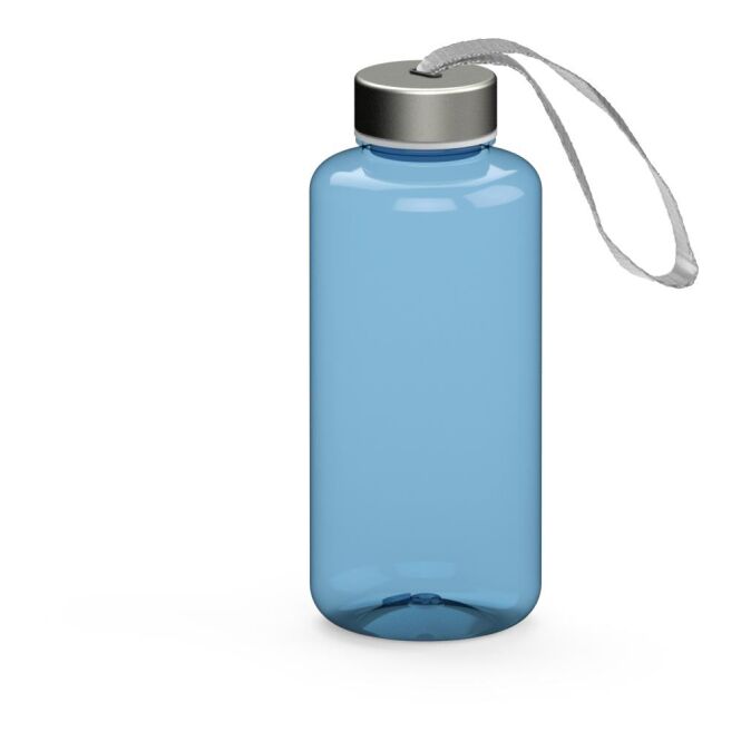 Werbeartikel Trinkflasche Pure – trend-blau – mit Logo bedruckt 1,0 l Tritan auslaufsicher für Sportevents & Turniere