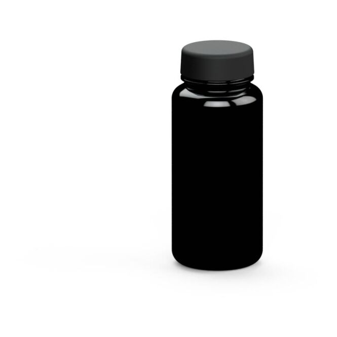 Werbeartikel Trinkflasche Refresh Tritan – schwarz – mit Logo bedruckt 400 ml auslaufsicher für Sportevents & Turniere BPA-frei