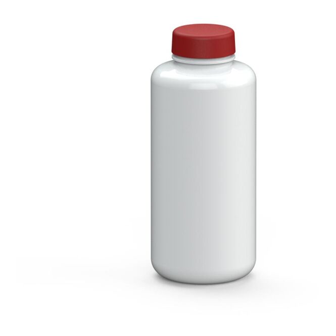Werbeartikel Trinkflasche Refresh – weiss – mit Logo bedruckt 1,0 l Tritan auslaufsicher für Sportevents & Turniere