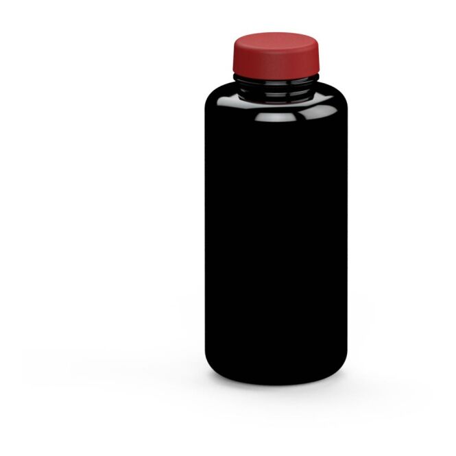 Werbeartikel Trinkflasche Refresh – schwarz – mit Logo bedruckbar 1,0 l Tritan auslaufsicher für Sportevents & Turniere