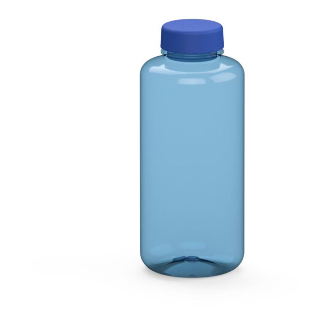 Sport-Werbemittel Tritan Trinkflasche Refresh – trend-blau – mit Logo bedruckt 1,0 l BPA-frei auslaufsicher für Sportevents & Turniere