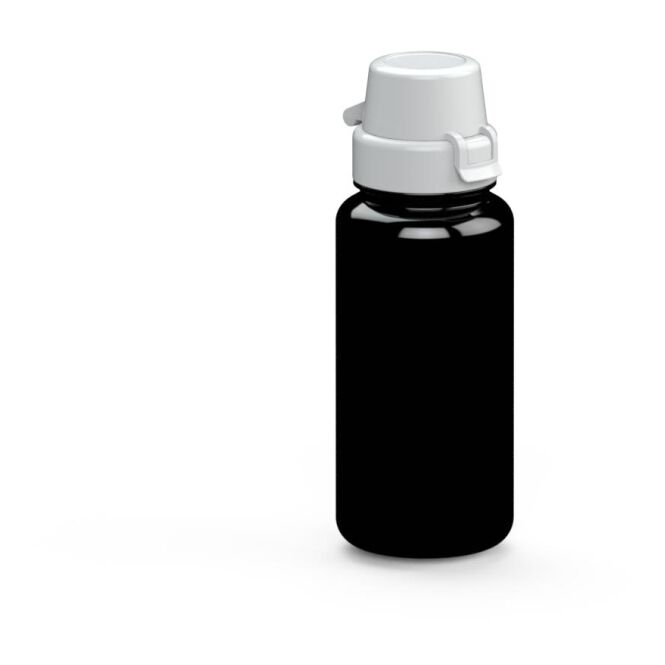 Sport-Werbemittel Tritan Trinkflasche School – schwarz – mit Logo bedruckt 400 ml BPA-frei für Sportevents & Turniere