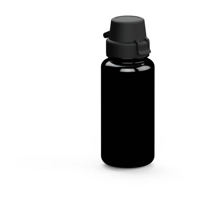 Werbeartikel Tritan Trinkflasche School – schwarz – mit Logo bedruckt 400 ml BPA-frei für Sportevents & Turniere nachhaltig