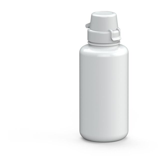 Werbeartikel Trinkflasche School – weiss – mit Logo bedruckt 700 ml Tritan BPA-frei für Sportevents & Turniere