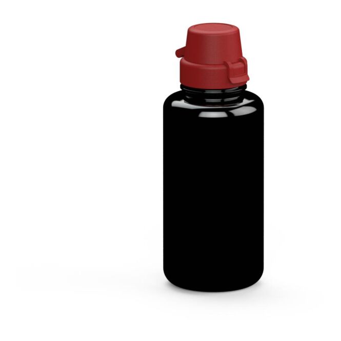 Werbeartikel Tritan Trinkflasche School – schwarz – mit Logo bedruckt 700 ml BPA-frei auslaufsicher für Sportevents & Turniere