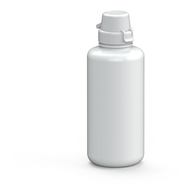 Streuartikel Trinkflasche School – weiss – bedruckbar 1,0 l Tritan für Sportevents & Turniere leicht zu befüllen und zu reinigen