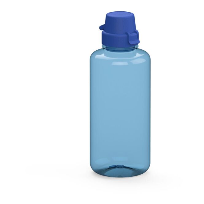 Sport-Werbemittel Tritan Trinkflasche School – trend-blau – bedruckbar 1,0 l BPA-frei auslaufsicher für Sportevents & Turniere