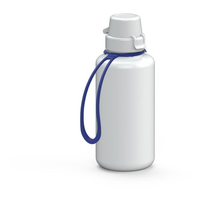 Werbeartikel Tritan Trinkflasche School – schwarz – mit Logo bedruckt 700 ml BPA-frei mit Trageschlaufe für Sportevents & Turniere