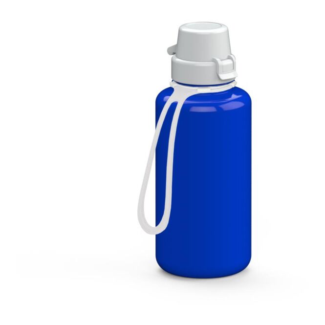Werbeartikel Trinkflasche School Tritan – trend-blau – mit Logo bedruckt 700 ml BPA-frei mit Trageschlaufe für Sportevents & Turniere