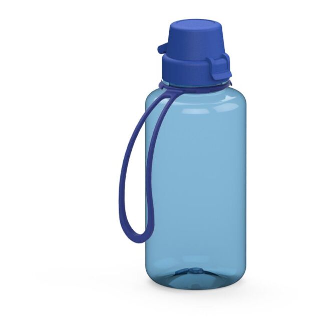 Sport-Werbemittel Trinkflasche School – trend-blau – mit Logo bedruckt 700 ml Tritan BPA-frei für Sportevents & Turniere