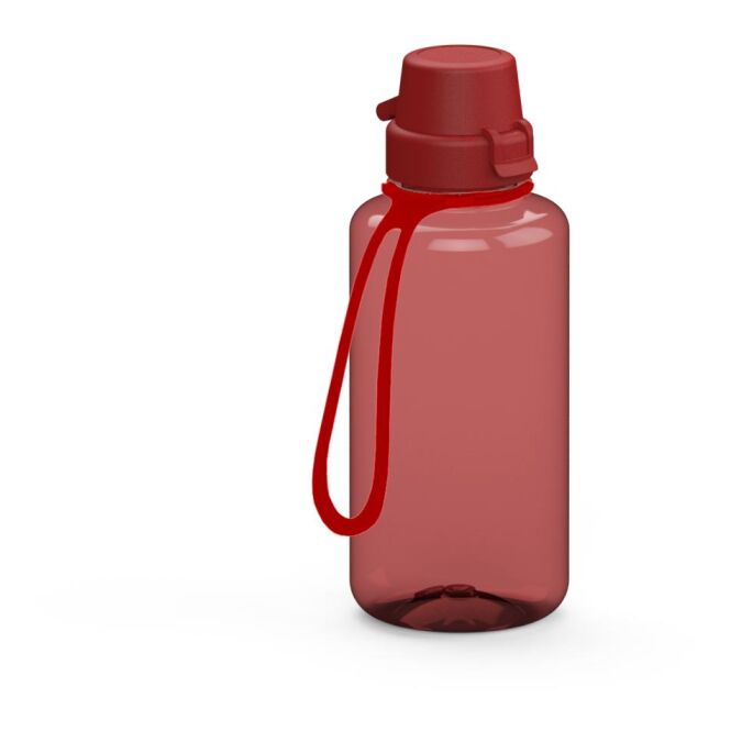 Werbeartikel Trinkflasche School – rot – bedruckbar 700 ml Tritan BPA-frei mit Trageschlaufe für Sportevents & Turniere
