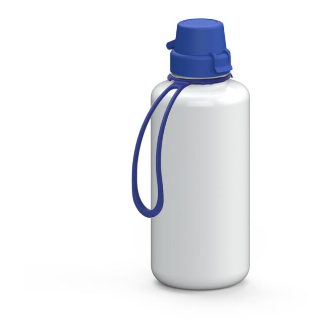 Werbeartikel Trinkflasche School Tritan – weiss – bedruckbar 1,0 l BPA-frei mit Trageschlaufe für Sportevents & Turniere