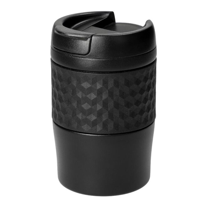 Kundengeschenk Thermobecher Temptation – schwarz – mit Gravur 0,3 l für die Büroküche