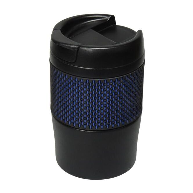 Firmengeschenk Thermobecher Temptation – schwarz – mit Logodruck 0,3 l für die Büroküche