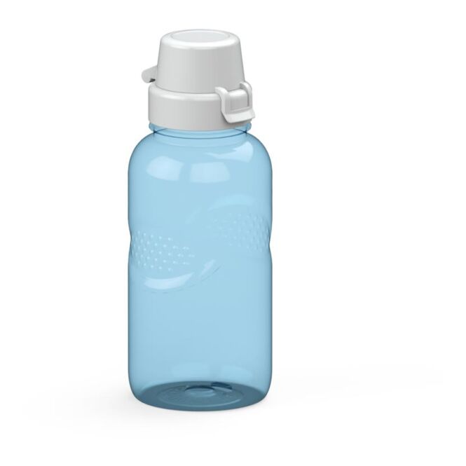Werbeartikel Tritan Trinkflasche Carve School – trend-blau – mit Logo bedruckt 500 ml BPA-frei für Sportevents & Turniere