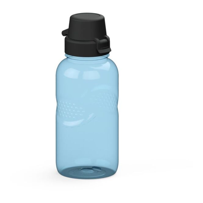 Werbeartikel Tritan Trinkflasche Carve School – trend-blau – bedruckbar 500 ml BPA-frei auslaufsicher für Sportevents & Turniere