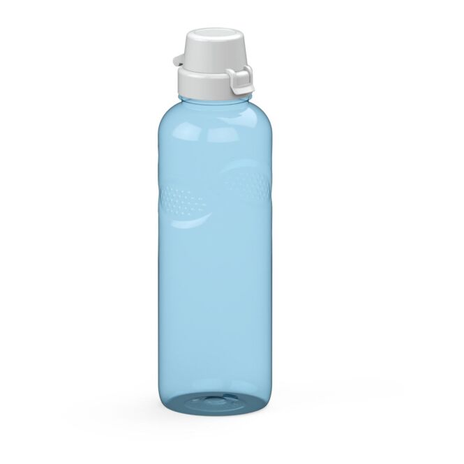 Werbeartikel Tritan Trinkflasche Carve School – trend-blau – mit Logo bedruckt 1,0 l BPA-frei mit Griffmulden für Sportevents & Turniere