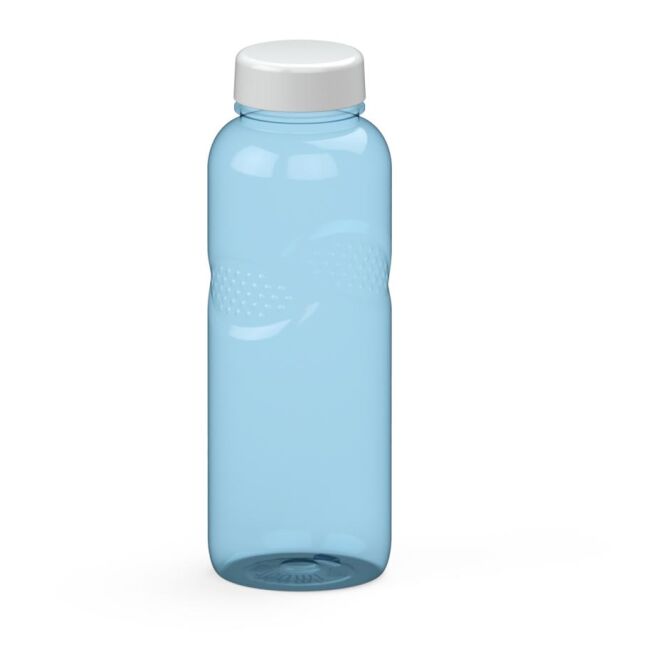 Werbeartikel Trinkflasche Carve Refresh – trend-blau – mit Logo bedruckt 700 ml Tritan BPA-frei auslaufsicher für Sportevents & Turniere
