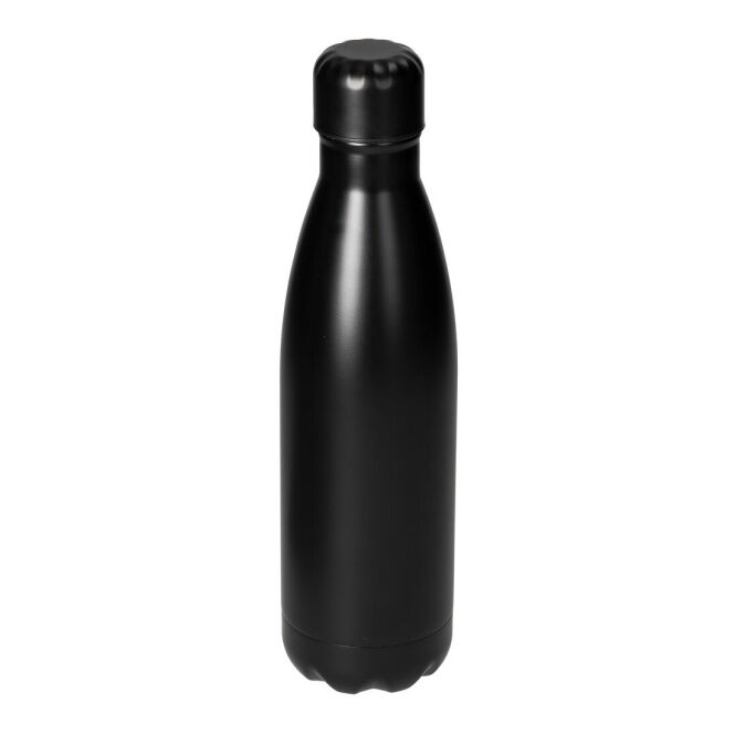 Kundengeschenk Vakuumflasche Colare – schwarz – mit Gravur 500 ml Edelstahl vakuumisoliert doppelwandig auslaufsicher für das Mitarbeiter-Onboarding