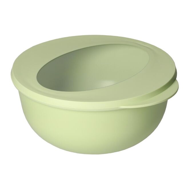 Mitarbeitergeschenk Food-Bowl Deluxe – grasgrün – mit individuellem Werbedruck 1,0l 100% recycelbar nachhaltiges Mehrweggefäß CSR