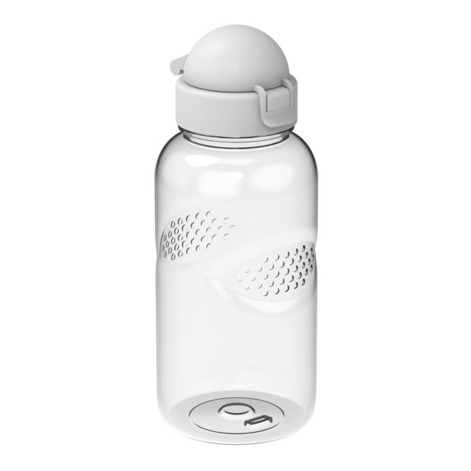Sport-Werbemittel Tritan Trinkflasche Carve Junior – weiss – bedruckbar 500 ml BPA-frei mit Griffmulden für Sportevents & Turniere