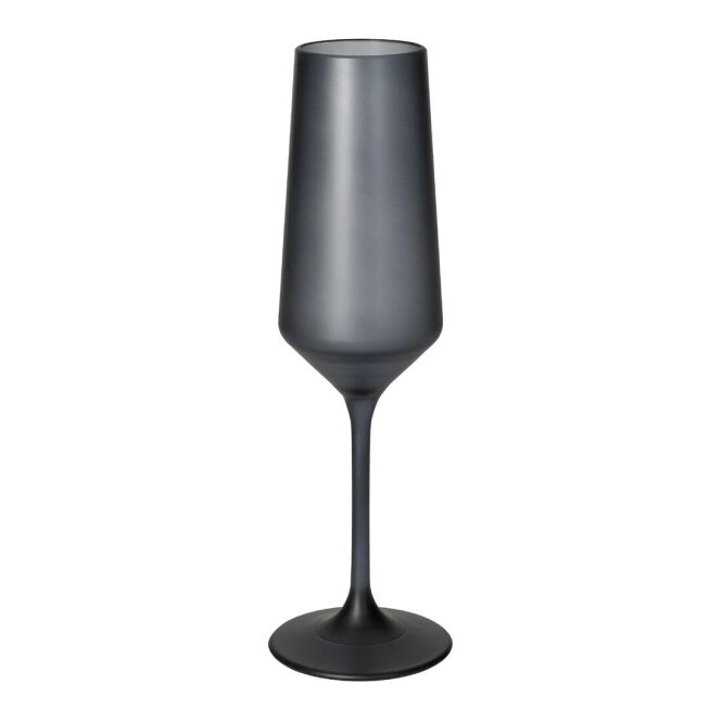 Firmengeschenk Sektglas Vista – schwarz – mit Logodruck 240 ml für Events und Messen