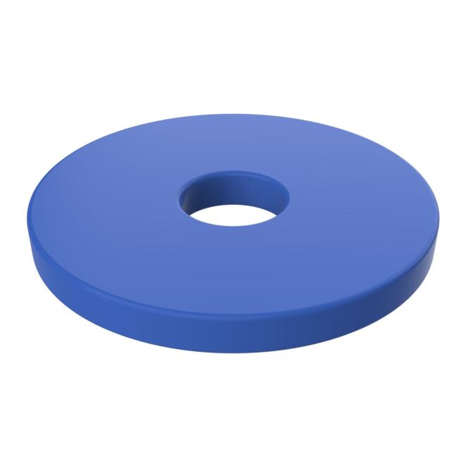 Werbeartikel Einkaufswagenchip 1 Euro – trend-blau – mit Logo bedruckt aus Kunststoff als praktisches Messe-Giveaway