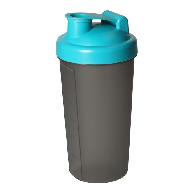 Sport-Werbemittel Shaker Protein – teal – mit Logo bedruckt 0,60 l BPA-frei mit Sieb für Sportevents & Turniere