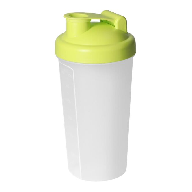 Sport-Werbemittel Shaker Protein – lemon – mit Logo bedruckt 0,60 l BPA-frei mit Sieb für Fitnessstudios & Sportevents