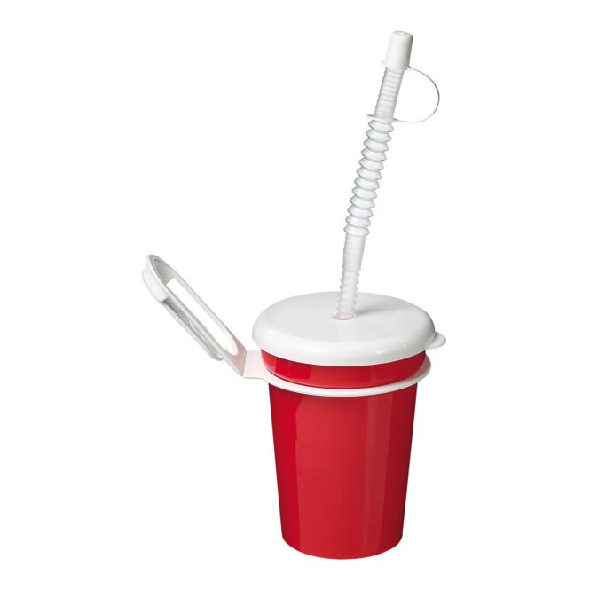 Werbeartikel Trinkbecher Take Away – rot – mit Logo bedruckt 0,3 l nachhaltiger Mehrwegbecher für Events & Festivals