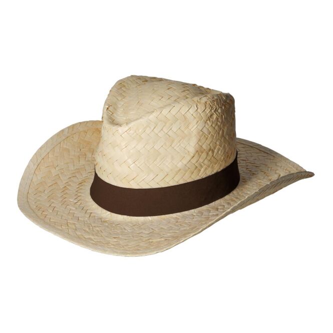 Werbeartikel Strohhut Texas – natur – mit individuellem Werbedruck aus Naturstroh, nachhaltiges Accessoire für CSR-Promotions