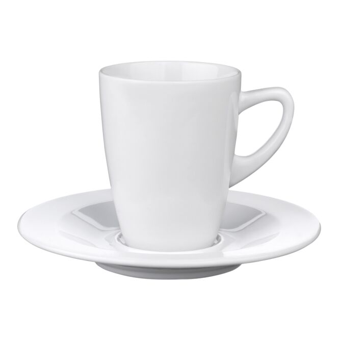 Firmengeschenk Kaffeebecher Rastal Kenia – weiß – mit Logodruck 220 ml für die Büroküche