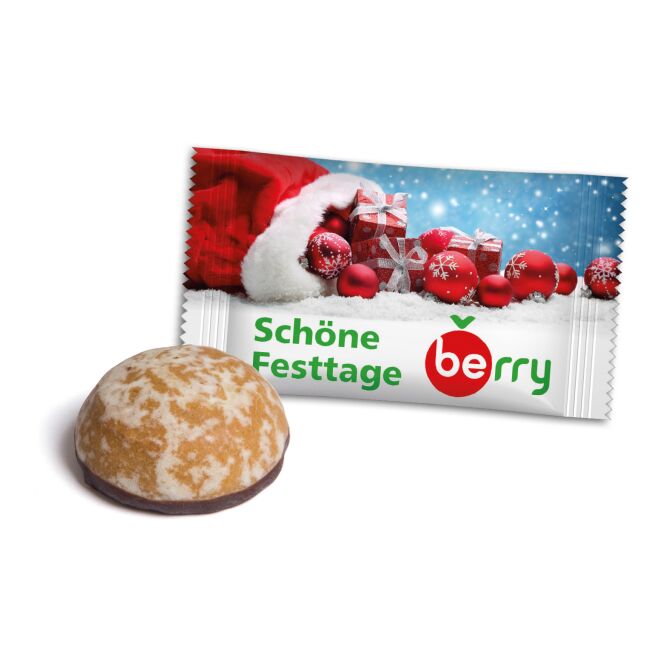 Streuartikel Bahlsen Mini Contessa – weiss – mit Logo bedruckt als Weihnachtsgeschenk für Kunden und Partner, ideal für Messen und Events